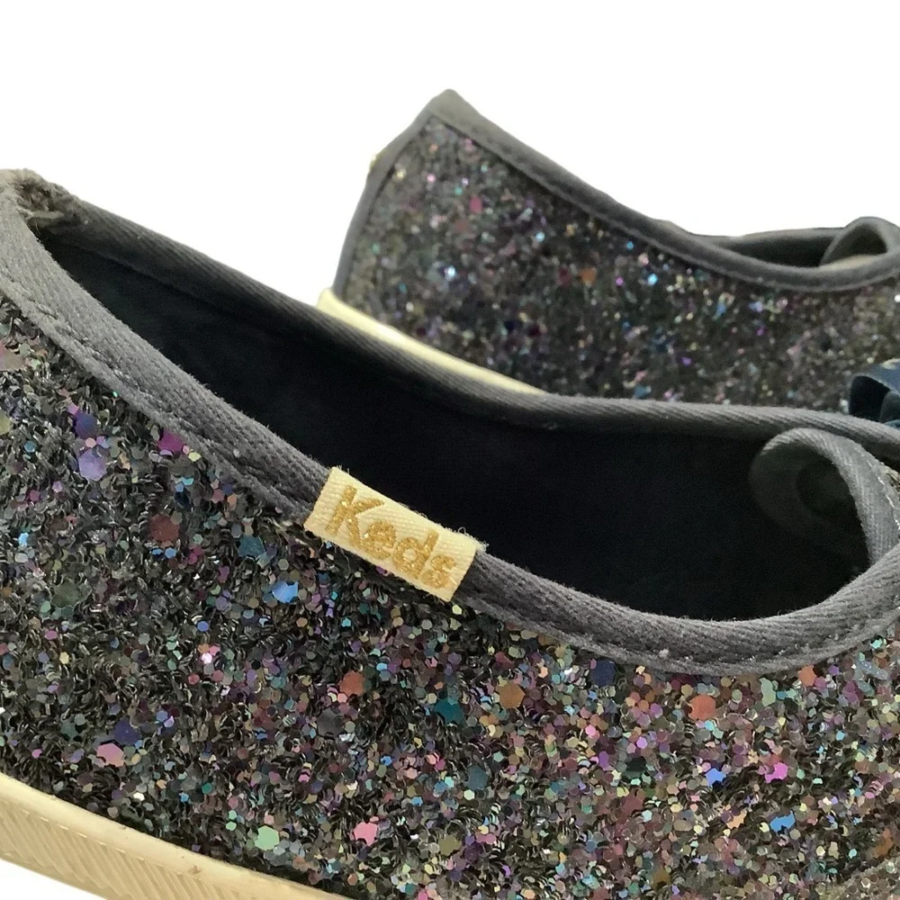 KEDS X KATE SPADE Navy Blue Glitter Champion Sneakers Size 9